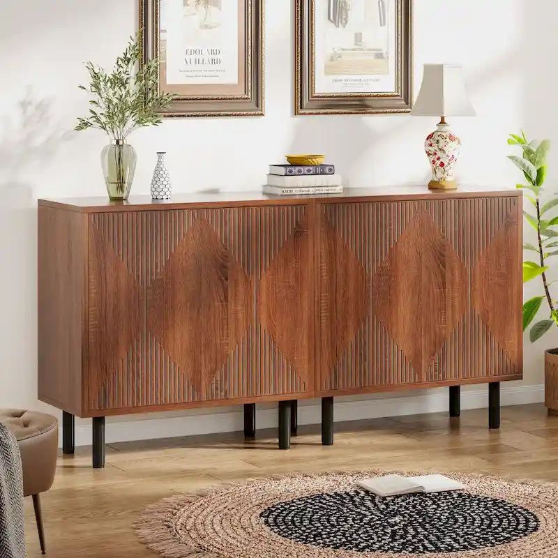 58 Inches Sideboard Buffet Cabinet with Doors Freestanding Storage Cabinet