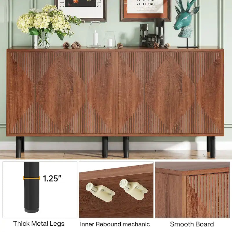 58 Inches Sideboard Buffet Cabinet with Doors Freestanding Storage Cabinet