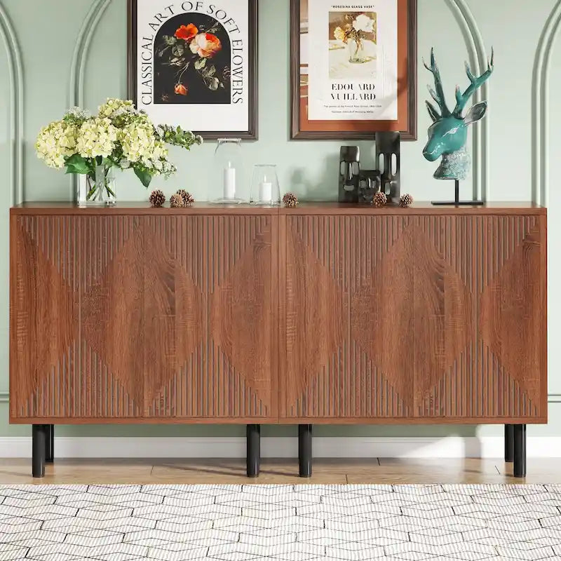 58 Inches Sideboard Buffet Cabinet with Doors Freestanding Storage Cabinet