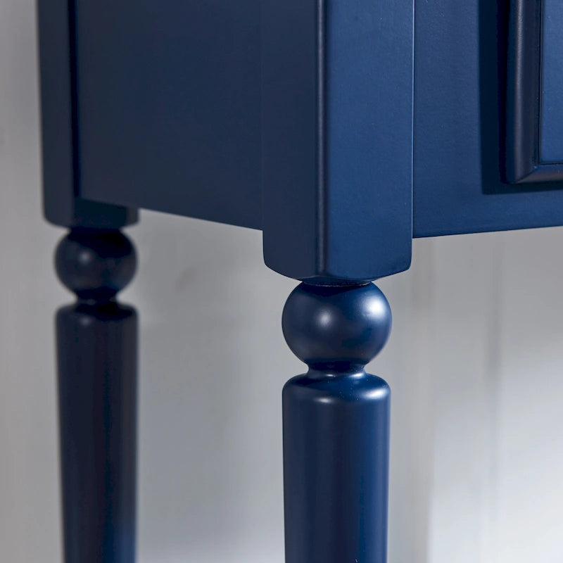 Leick Home Coastal One Drawer Narrow Hall Console Sofa Table