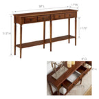 Leick Home Coastal One Drawer Narrow Hall Console Sofa Table