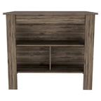 TUHOME Cala 3-Shelf Wooden Casual Kitchen Island