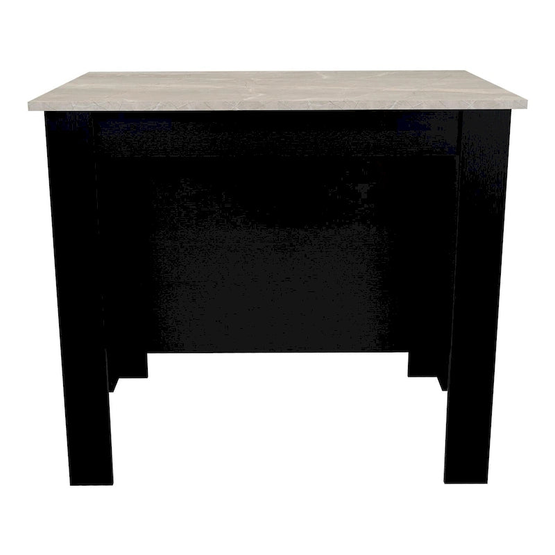 TUHOME Cala 3-Shelf Wooden Casual Kitchen Island