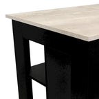 TUHOME Cala 3-Shelf Wooden Casual Kitchen Island