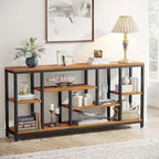 70.9 inch Console Sofa Table with Storage, 3-Tier Entryway Table for Hallway