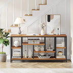 70.9 inch Console Sofa Table with Storage, 3-Tier Entryway Table for Hallway