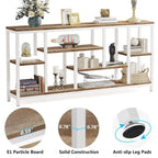 70.9 inch Console Sofa Table with Storage, 3-Tier Entryway Table for Hallway