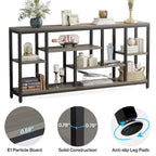 70.9 inch Console Sofa Table with Storage, 3-Tier Entryway Table for Hallway