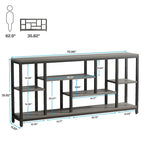 70.9 inch Console Sofa Table with Storage, 3-Tier Entryway Table for Hallway