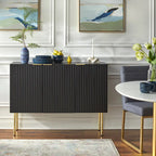 Lifestorey Valen Channel Front Sideboard/Buffet with Adjustable Shelves