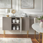 Lifestorey Valen Channel Front Sideboard/Buffet with Adjustable Shelves