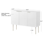 Lifestorey Valen Channel Front Sideboard/Buffet with Adjustable Shelves