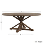 Benchwright Brown Finish Round Dining Table by iNSPIRE Q Artisan