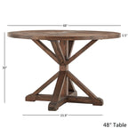 Benchwright Brown Finish Round Dining Table by iNSPIRE Q Artisan