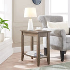 Leick Home Laurent Narrow End Table with Shelf