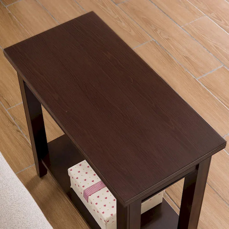 Leick Home Laurent Narrow End Table with Shelf