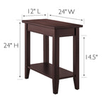 Leick Home Laurent Narrow End Table with Shelf