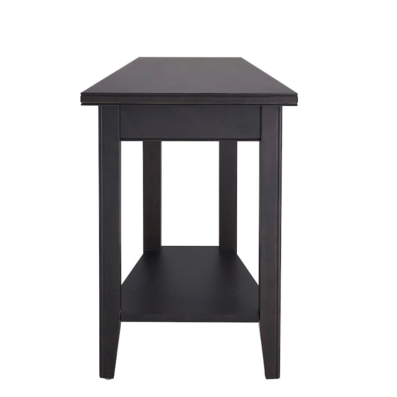 Leick Home Laurent Narrow End Table with Shelf