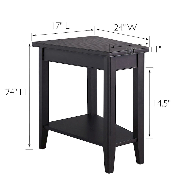 Leick Home Laurent Narrow End Table with Shelf