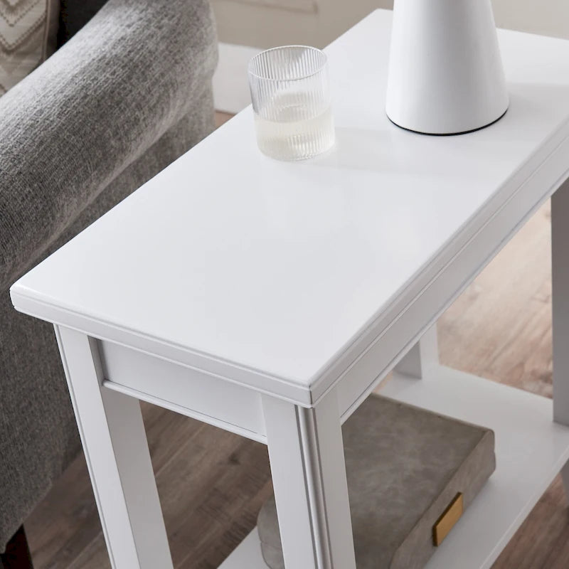 Leick Home Laurent Narrow End Table with Shelf