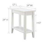 Leick Home Laurent Narrow End Table with Shelf
