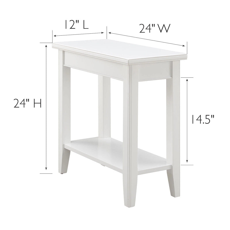 Leick Home Laurent Narrow End Table with Shelf