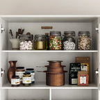 79Pantry Storage Cabinet Glass Doors Sideboard Buffet Cabinet Lacquer