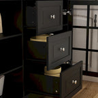 79Pantry Storage Cabinet Glass Doors Sideboard Buffet Cabinet Lacquer