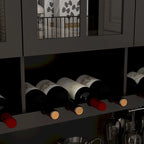 79Pantry Storage Cabinet Glass Doors Sideboard Buffet Cabinet Lacquer