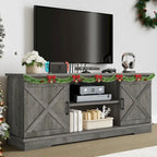 Farmhouse TV Stand for 65 Inch TV Media Console Entertainment Center Rustic Barn Doors