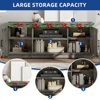 Farmhouse TV Stand for 65 Inch TV Media Console Entertainment Center Rustic Barn Doors