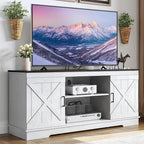 Farmhouse TV Stand for 65 Inch TV Media Console Entertainment Center Rustic Barn Doors