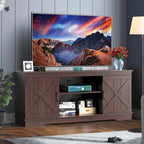 Farmhouse TV Stand for 65 Inch TV Media Console Entertainment Center Rustic Barn Doors