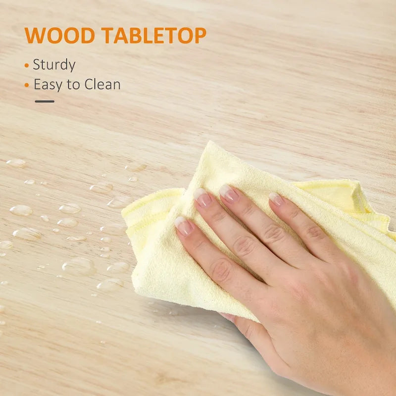 HOMCOM Compact Kitchen Island Cart on Wheels, Rolling Utility Trolley Cart with Storage Shelf & Drawer for Dining Room