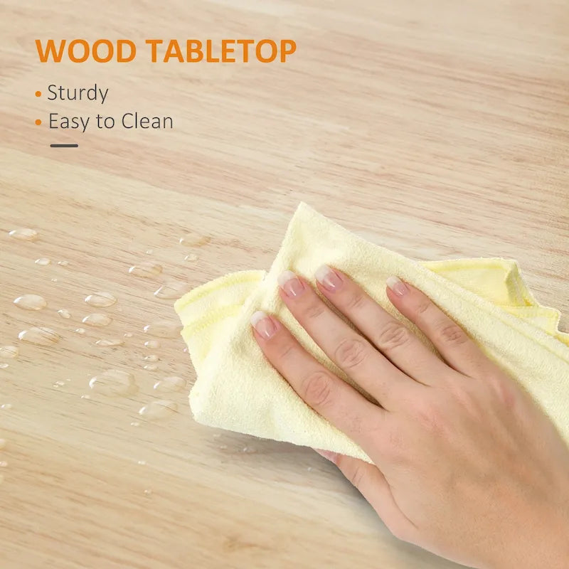 HOMCOM Compact Kitchen Island Cart on Wheels, Rolling Utility Trolley Cart with Storage Shelf & Drawer for Dining Room