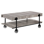 Hyssop Farmhouse 47-inch Steel 1-Shelf Coffee Table by Furniture of America