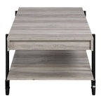 Hyssop Farmhouse 47-inch Steel 1-Shelf Coffee Table by Furniture of America