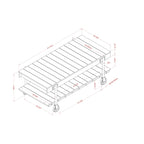 Hyssop Farmhouse 47-inch Steel 1-Shelf Coffee Table by Furniture of America
