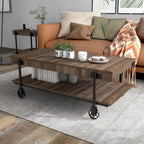 Hyssop Farmhouse 47-inch Steel 1-Shelf Coffee Table by Furniture of America