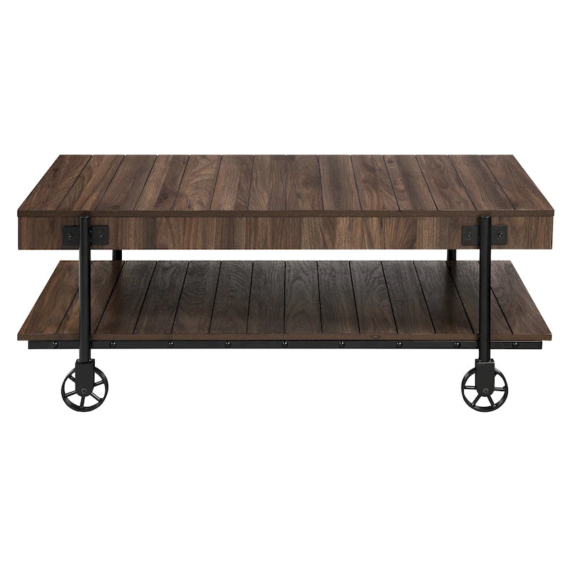 Hyssop Farmhouse 47-inch Steel 1-Shelf Coffee Table by Furniture of America