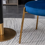 Roundhill Furniture Amoa Contemporary 5-Piece Dining Set, White Round Table and 4 Chairs