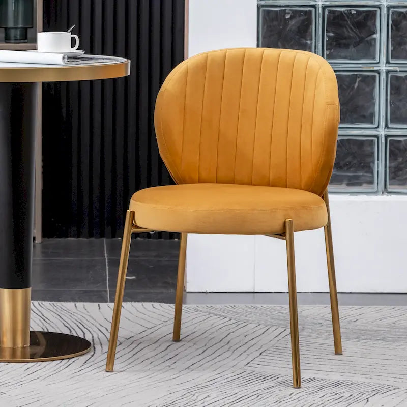 Roundhill Furniture Amoa Contemporary 5-Piece Dining Set, White Round Table and 4 Chairs