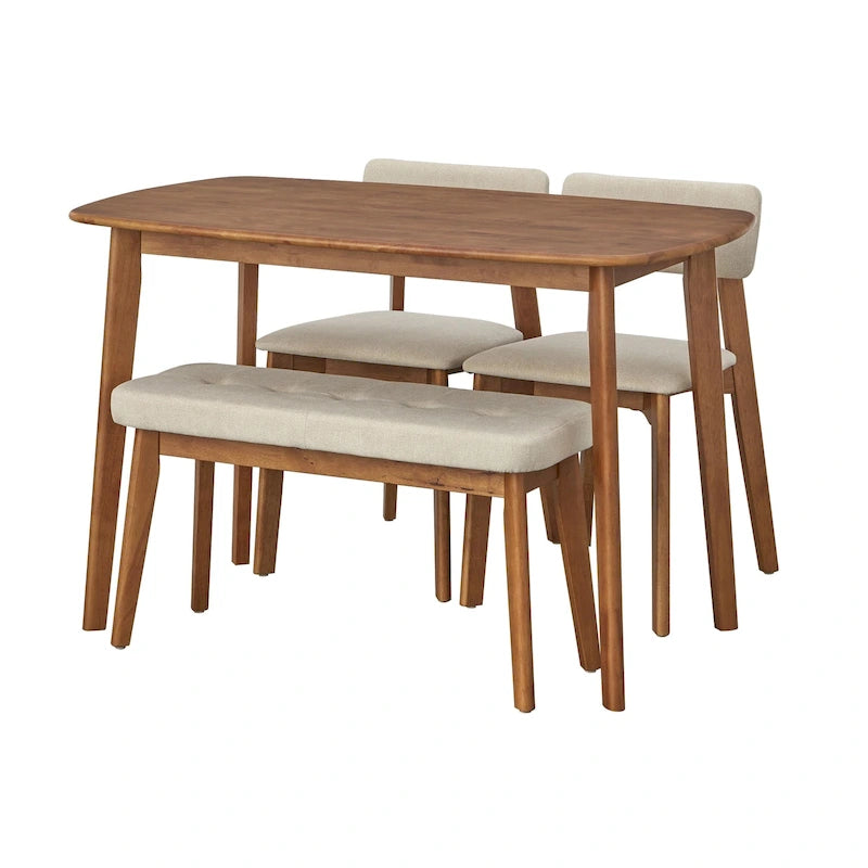Simple Living 4-Piece Nettie Solid Wood Dining Set