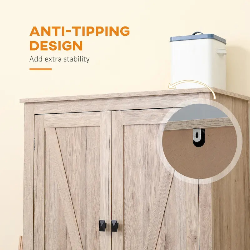 HOMCOM 72 Freestanding 4-Door Kitchen Pantry, Storage Cabinet Organizer with 4-Tiers, and Adjustable Shelves, White