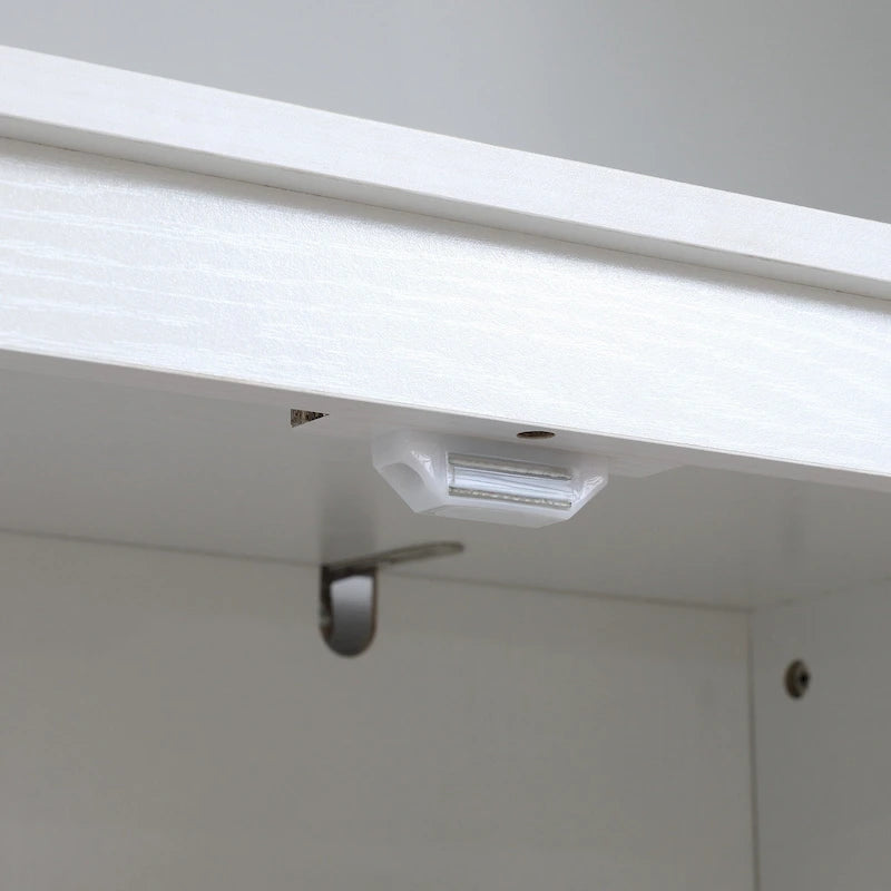 HOMCOM 72 Freestanding 4-Door Kitchen Pantry, Storage Cabinet Organizer with 4-Tiers, and Adjustable Shelves, White