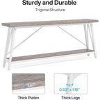 70.9 Inches Long Narrow Sofa Table Behind Couch for Entryway