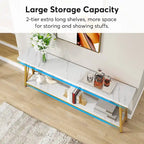 70.9 Inches Long Narrow Sofa Table Behind Couch for Entryway