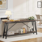 70.9 Inches Long Narrow Sofa Table Behind Couch for Entryway