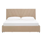 Arlert V-Channel Headboard Storage Platform Bed by iNSPIRE Q Modern