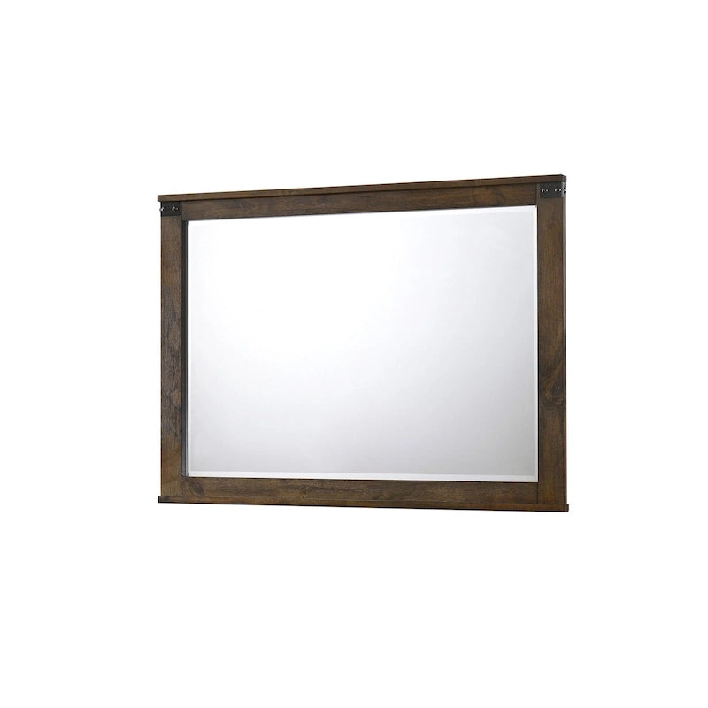 Joell 6 Piece Brown Ructic Panel Bedroom Set